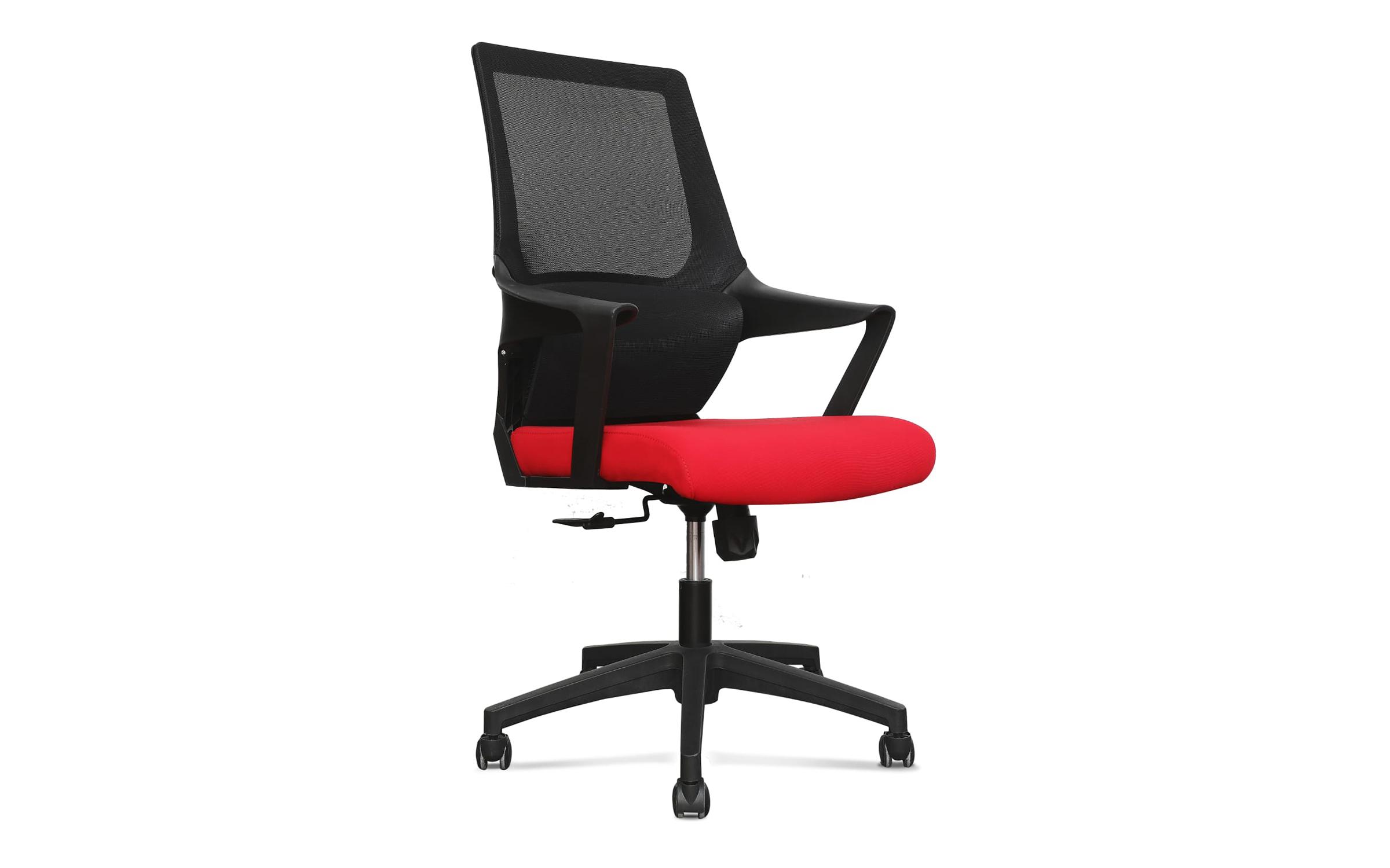 Καρέκλα γραφείου Kindi, μαύρο + κόκκινο  1